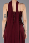 Abendkleid Lang Chiffon Weinrot ABU5715