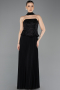 Abendkleid Lang Chiffon Schwarz ABU5715