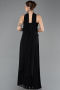 Abendkleid Lang Chiffon Schwarz ABU5715
