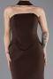 Abendkleid Lang Braun ABU5735