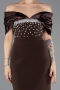 Braun Standesamtkleid Lang ABU5352