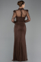 Abendkleid Lang Spitze Braun ABU5700