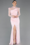 Abendkleid Lang Spitze Puder ABU5700