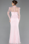 Abendkleid Lang Spitze Puder ABU5700