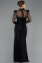 Abendkleid Lang Spitze Schwarz ABU5700