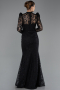 Abendkleid Lang Spitze Schwarz ABU5734
