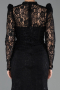 Abendkleid Lang Spitze Schwarz ABU5734