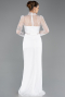 Standesamtkleid Lang Spitze Weiß ABU5736