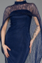 Abendkleid Lang Spitze Marineblau ABU5739