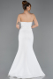 Abendkleid Lang Weiß ABU5747