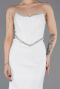 Abendkleid Lang Weiß ABU5747