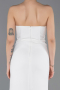 Abendkleid Lang Weiß ABU5747