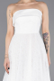Abendkleid Midi Spitze Weiß ABK2538