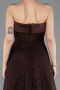 Abendkleid Midi Spitze Braun ABK2538