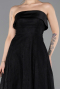 Abendkleid Midi Spitze Schwarz ABK2538