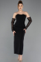Partykleid Midi Schwarz ABK2539