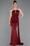 Abschlusskleid Lang Weinrot ABU5746