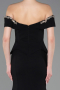 Abendkleid im Meerjungfrau-Stil Lang Schwarz ABU5755