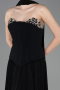 Abendkleid Lang Chiffon Schwarz ABU5757