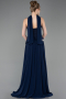 Abendkleid Lang Chiffon Marineblau ABU5759