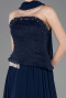 Abendkleid Lang Chiffon Marineblau ABU5759