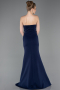 Marineblau Abendkleid Lang ABU5747