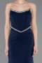 Marineblau Abendkleid Lang ABU5747