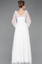 Standesamtkleid Lang Spitze Weiß ABU5797