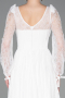 Standesamtkleid Lang Spitze Weiß ABU5797