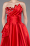 Abendkleid Lang Satin Rot ABU5767