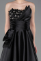 Abendkleid Lang Satin Schwarz ABU5767