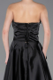 Abendkleid Lang Satin Schwarz ABU5767