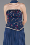Abendkleid Lang Chiffon Marineblau ABU5786