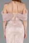 Abendkleid im Meerjungfrau-Stil Lang Spitze Puder ABU5822