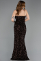 Braun Abendkleid Schuppig Lang ABU4842