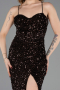 Braun Abendkleid Schuppig Lang ABU4842