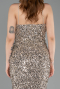 Nerzbraun Abendkleid Schuppig Lang ABU4842