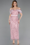 Puder Partykleid Perlenbesetzt Midi ABK2453