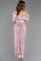 Puder Partykleid Perlenbesetzt Midi ABK2453
