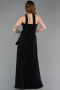 Abschlusskleid Lang Chiffon Schwarz ABU5763