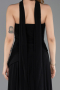 Abschlusskleid Lang Chiffon Schwarz ABU5763