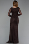 Braun Standesamtkleid Spitze Lang ABU5588