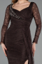 Braun Standesamtkleid Spitze Lang ABU5588
