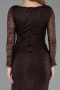 Braun Standesamtkleid Spitze Lang ABU5588