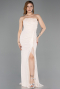 Beige Standesamtkleid Spitze Lang ABU5603