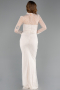 Standesamtkleid Lang Spitze Beige ABU5823