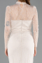 Standesamtkleid Lang Spitze Beige ABU5823