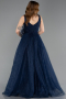 Abendkleid Lang Spitze Marineblau ABU5778