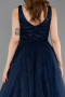 Abendkleid Lang Spitze Marineblau ABU5778