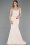Beige Abendkleid Lang ABU5747